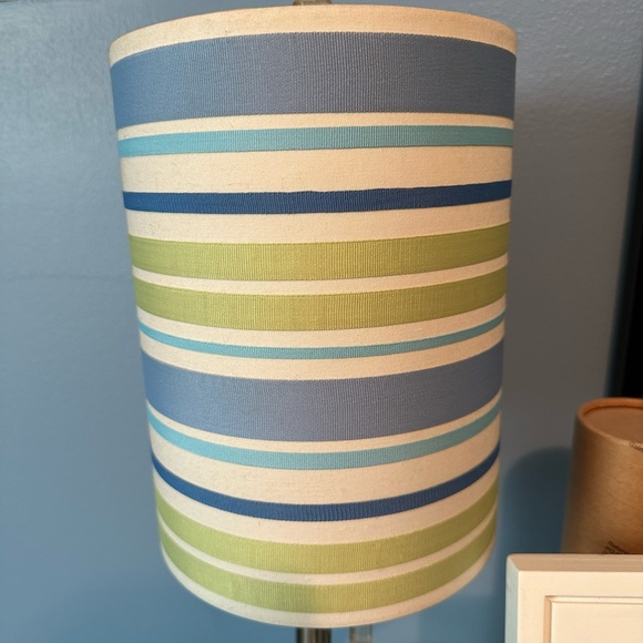 Pottery Barn Teen Other - Pottery Barn Teen | Green + Blue Striped Lampshade